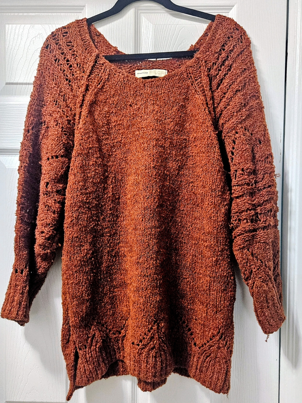 Anthropologie Cozy Chunky Knit Women's Sweater - Rust